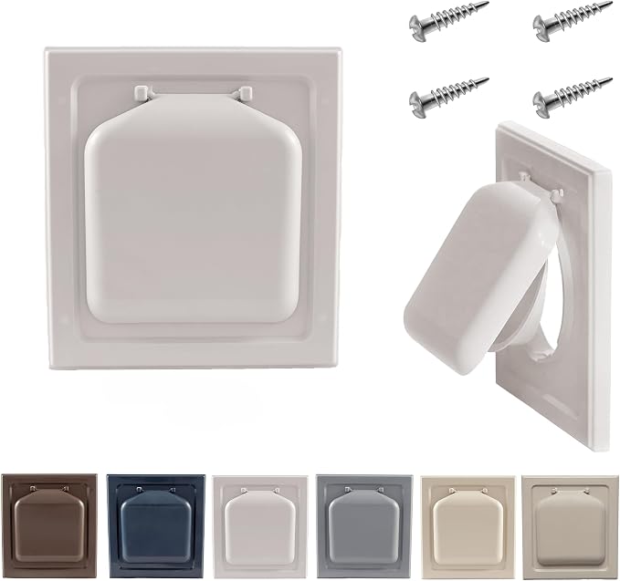 NO-PEST VENT Dual Door Dryer Vent Cover 4 Inch Outdoor, Made in USA, Highest by No-PestVent