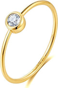 NOKMIT 1mm 14K Gold Filled Rings for Women Girls Thin Gold Ring Dainty Cute Stacking Stackable Thumb Pinky Band Non Tarnish Comfort Fit Size 4 to 11 1PC/2PCS/3PCS
