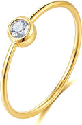NOKMIT 1mm 14K Gold Filled Rings for Women Girls Thin Gold Ring Dainty Cute Stacking Stackable Thumb Pinky Band Non Tarnish Comfort Fit Size 4 to 11 1PC/2PCS/3PCS