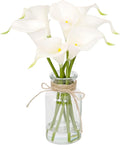 Muhanjia Artificial Flowers Calla Lily in Glass Vase by Muhanjia