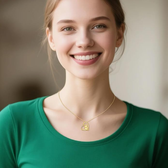 KECHO 14K Gold Animal Pendant Necklace - Dainty Zodiac & Pet Inspired Charm Necklace for Women - 16+1+1"