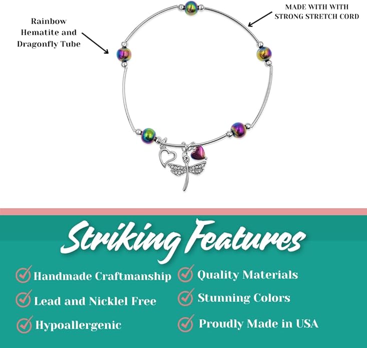 BESHEEK Rainbow Anklet Bracelet Hue Twisted Hematite and Round Artisan Beaded Anklet with Extension Handmade Hypoallergenic Beach Gala Wedding Style Jewelry