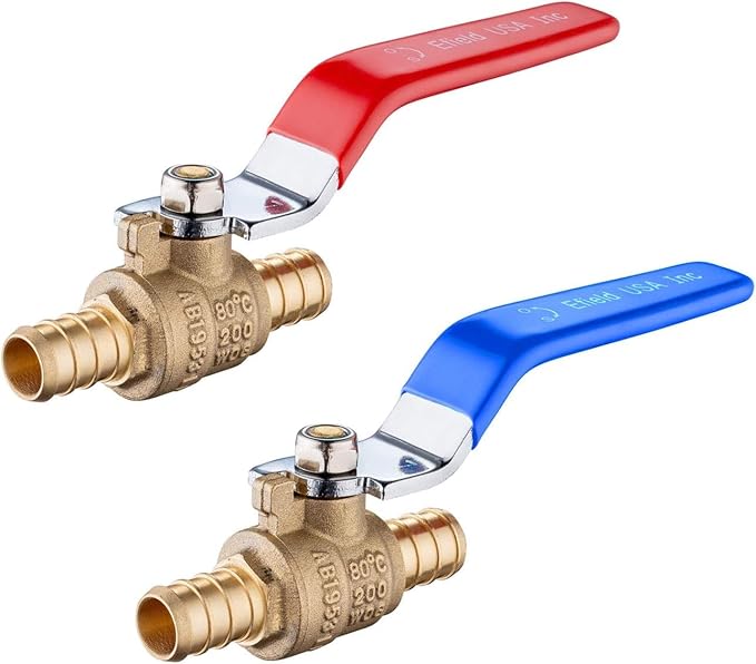 30-Pack 3/4" PEX Brass Ball Valve, Barb Crimp Pex Connection | Full Port Water by EFIELDPEXTUBING