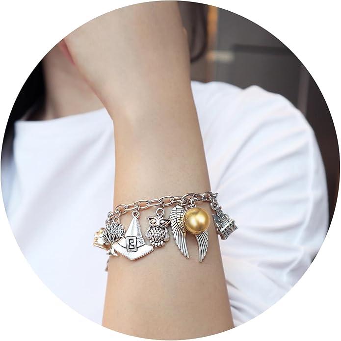 Fancy Space Enchanted Wizard Charm Bracelet for Her – Adjustable Handmade Magic Jewelry – Valentine’s Day & Birthday Gift for Girls, Teens & Women