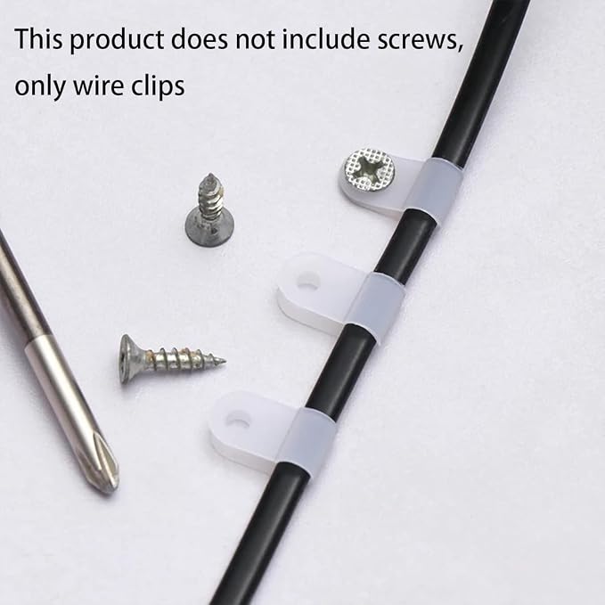 200pcs Nylon 1/2 Inch R-Type Cable Clamp - Image 4