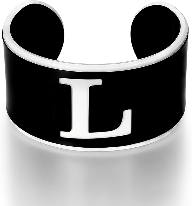 LILIE&WHITE Acrylic Monogram Resin Bracelet for Women Trendy Acrylic Statement Bracelets Jewelry Gift