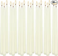 Howemon 20 Pack Ivory Taper Candles 12 Inch Tall 3/4 Inch Thick Burn 10 Hours by Howemon