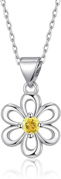 Flower Necklace Tulip/Sunflower/Daisy/Bee Pendant Necklaces Jewelry for Women Mom Gifts