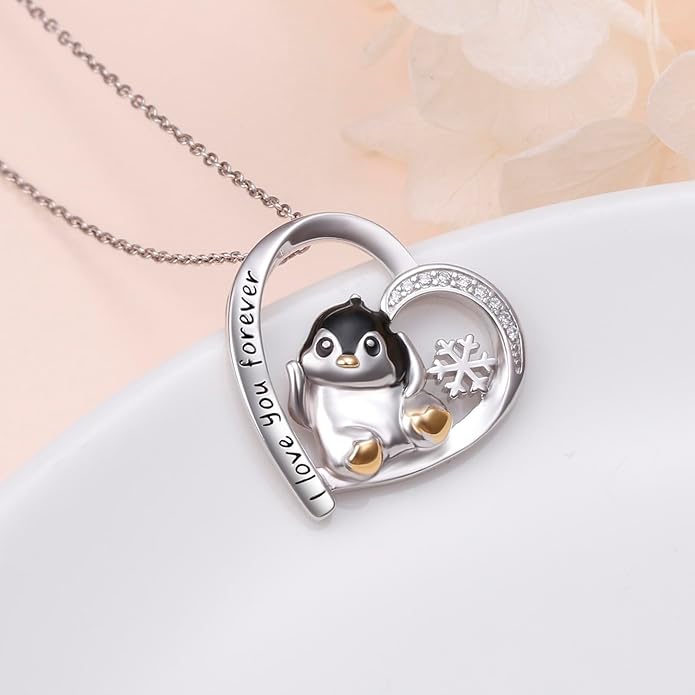 FLYOW 925 Sterling Silver Cute Animal Jewelry Hummingbird/Butterfly/Wolf/Corgi/Cat/Snake/Spider/Bat/Penguin/Bear/Opossum/Frog/Guinea Pig for Women Mother Friend Animal Lovers