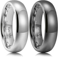 King Will Tungsten Carbide Wedding Band for Men Women Promise Rings for Couples Domed High Polish