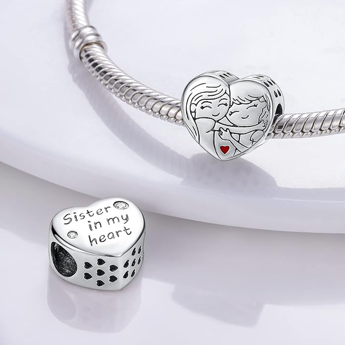 MULA 925 Sterling Silver Charms for Bracelets and Necklaces Family Letters Dangle Pendants Airplane Travel Beads Family Tree Jewelry Charms for Women