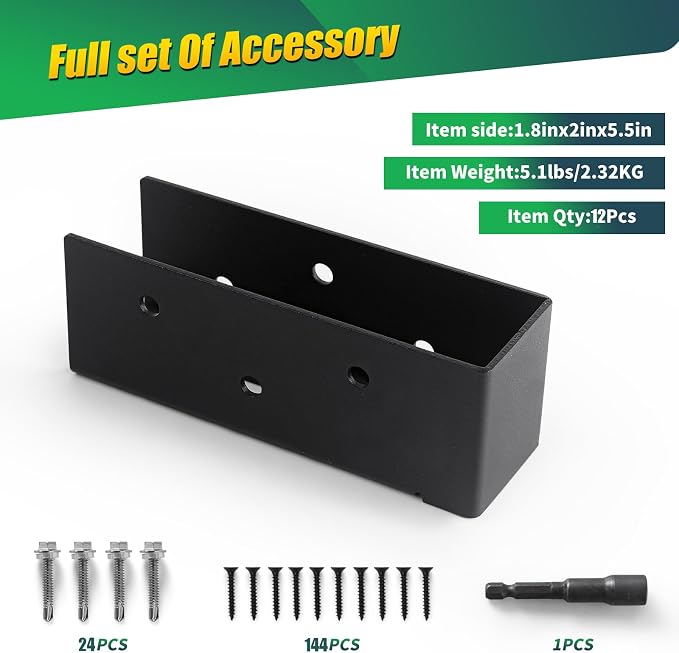 12 Pcs of 2"x6" Concealed Joist Hangers - Image 4