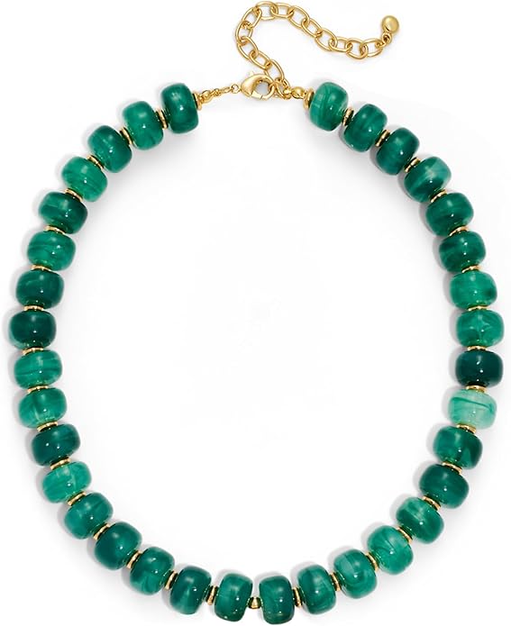 LILIE&WHITE Resin Chunky Beaded Necklace for Women Minimalistic Modern Statement Necklace Jewelry Accessories