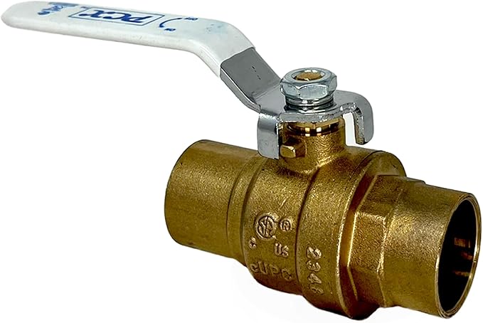 1-Pack 1-1/2 Inch Sweat Heavy Duty Brass Ball Valve, Full Port, 600 WOG by PROCURU