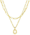 adoyi Valentines Day Gifts for Women Hers Dainty 14K Gold Plated Heart Initial Necklaces Layered Letter A-Z Pendant Necklace Stack Trendy Jewelry Birthday Valentines Day Gifts for Women Jewelry