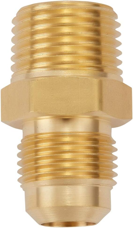 3 PCS Brass Gas Adapter 3/8" Flare x 3/8 Inch NPT Male Pipe Connector | Couples - Image 3