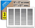 Fits 16x12 Duct Opening | Steel Return Air Grille by Handua | Vent Cover Grill by Handua
