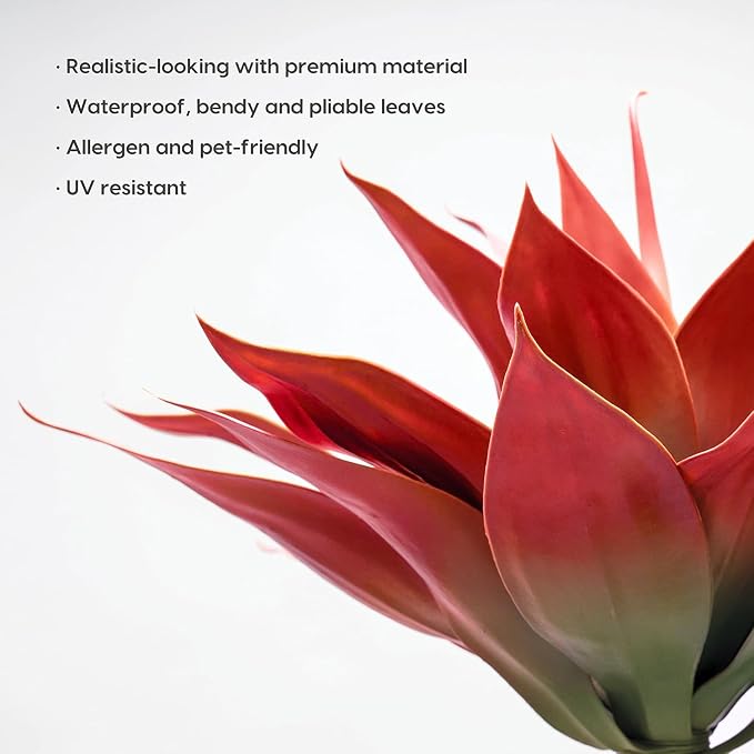 Velener Fall Fake Agave Artificial Plant Outdoor, Unpotted Faux Plants - Image 3