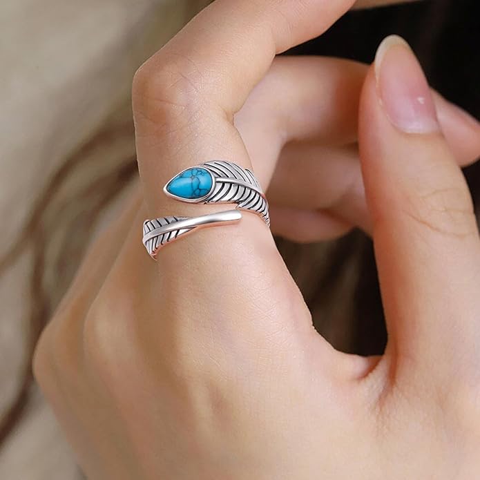 Hamsa Hand of Fatima Lotus Evil Eye/Love Heart/Butterfly/Rose Spoon Adjustable Open Rings 925 Sterling Silver Statement Ring Jewelry Gifts for Women