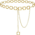 Women's Chain Belt Metal Waist Belt Chunky Belly Link Belt