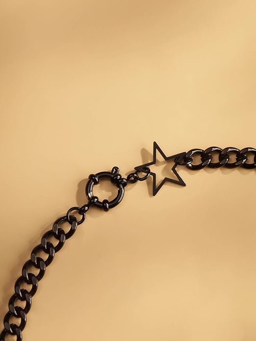 Sacina Gothic Punk Star Necklace, Star Choker, Emo Punk Grunge Y2k Necklace, Y2k Jewelry, Christmas Jewelry Gift For Women