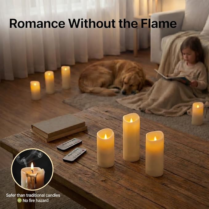Waterproof Flameless Candles, Flickering Indoor Outdoor Candles - Image 7