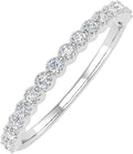 1/5 Carat Bezel Set Diamond Wedding Band Ring in 14K Solid Gold