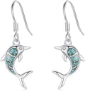 Ocean Earrings 925 Sterling Silver Turquoise Sea Animal Dangle Drop Earrings Beach Themed Jewelry Gifts for Women Girls