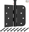 Stainless Steel Ball Bearing Door Hinges, 4x4 Inch Matte Black, Heavy Duty by Bartuda
