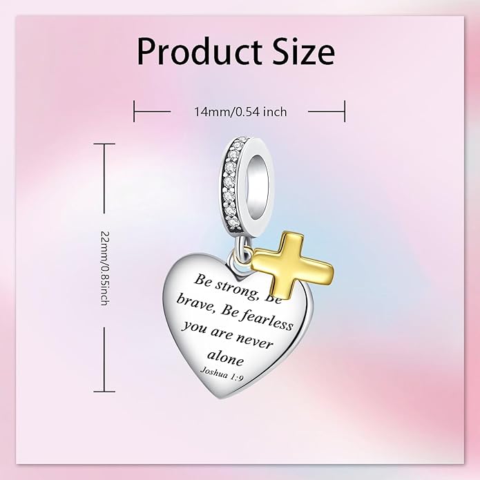 Birthday Fashion Love Heart Dangle Charm 925 Sterling Silver Charms fits Bracelets and Necklace Pendant Bead Charms Jewelry Present for Women Family Friends