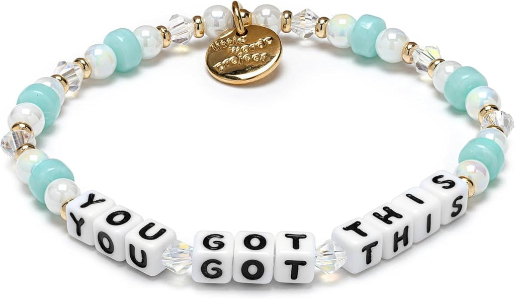 Little Words Project Mother's Day Gifts, The Original Word Bracelet, Made with Colorful Beads and Plated Brass Hardware, Handcrafted Design & Positive Message
