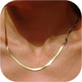 Fashion Necklace, White Gold and 18K Gold Plated Necklaces, Snake Chain, Rope Chain.Best Gift for Woman(16-18in)