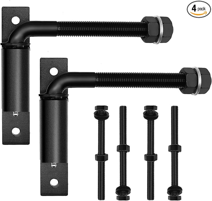 Heavy Duty 3/4" J-Bolt Gate Hinge, 7 Inch Adjustable Hinge, Supports Up to 1100 by Unknown