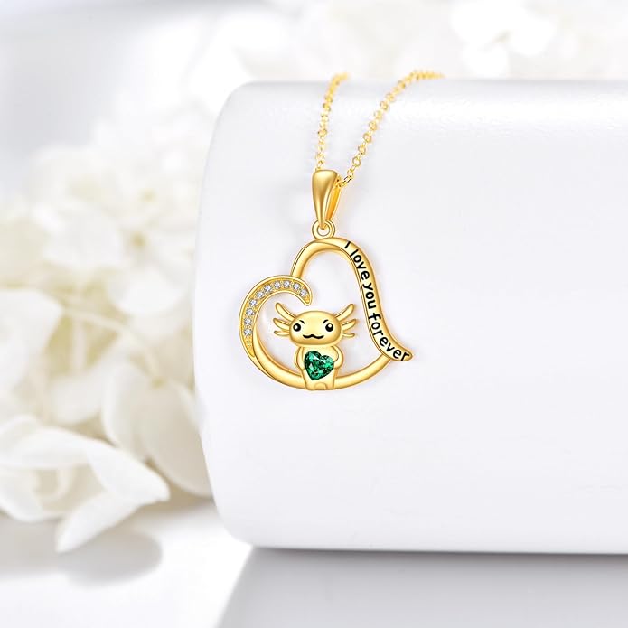 KECHO 14K Gold Animal Pendant Necklace - Dainty Zodiac & Pet Inspired Charm Necklace for Women - 16+1+1"