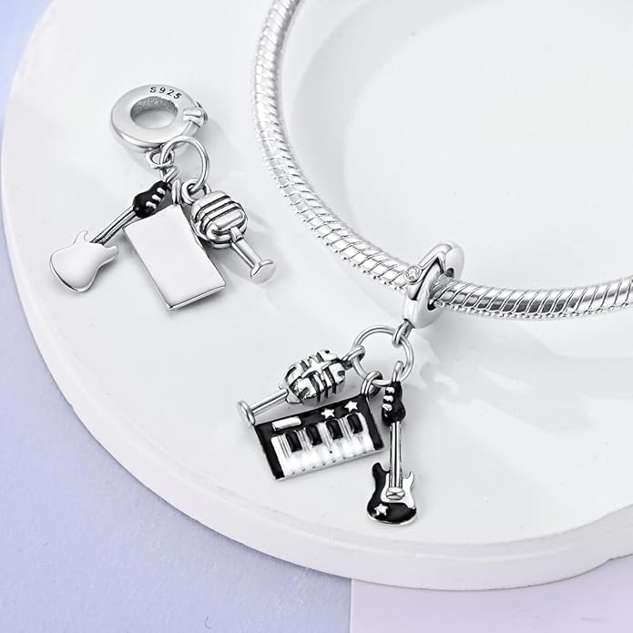 MULA 925 Sterling Silver Charms for Bracelets and Necklaces Airplane Passport Dangle Pendants Beads Butterfly Dragonfly Charms Jewelry Charm for Women