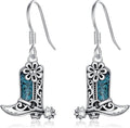 Western Earrings for Women 925 Sterling Silver Turquoise Western Country Dangle Drop Earrings Country Jewelry Gifts for Cowgirl Cowboy