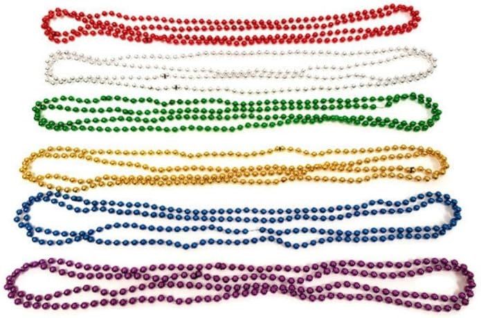 Festive Metallic Beaded Necklaces