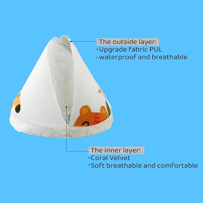 Coral Velvet Pee Covers Baby Boy New Technology Fabric Reusable Pee Cap Diaper Changing Accessory for Boys 10 Packs