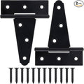 4 Inch T-Strap Gate Hinges, Shed Barn Door Hinges Heavy Duty, Yard Gate by EVCUHASL