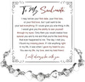 To My Soulmate Bracelet for Women, Heart Chain Bracelet with Shiny Stones, Perfect Birthday or Anniversary Christmas Gift for Soulmate with Message Card and Gift Box