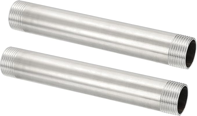 PATIKIL 304 Stainless Steel Pipe Fitting, 2 Pack 1" BSP Male x 1" BSP Male by PATIKIL