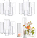 15pcs Cylinder Vases for Centerpieces Small Flower 4, 10Inch Tall Clear Vase by OGEH