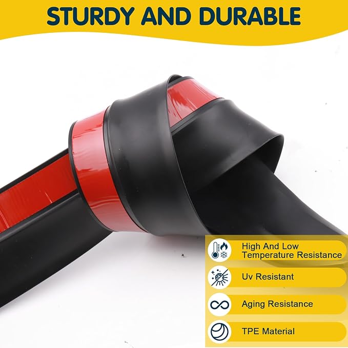 Garage Door Seal Top and Sides - 40 FT TPE Weather Stripping Garage Door Seal - Image 7