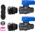 PVC Rain Barrel Spigot Kit 2 Pack 3/4" GHT Garden Hose Shut Off Valve by Enoch%27s+Land