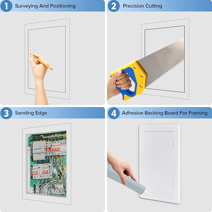 4"x6" 2 Pack Plastic Access Panel, Drywall Access Door White - Image 5
