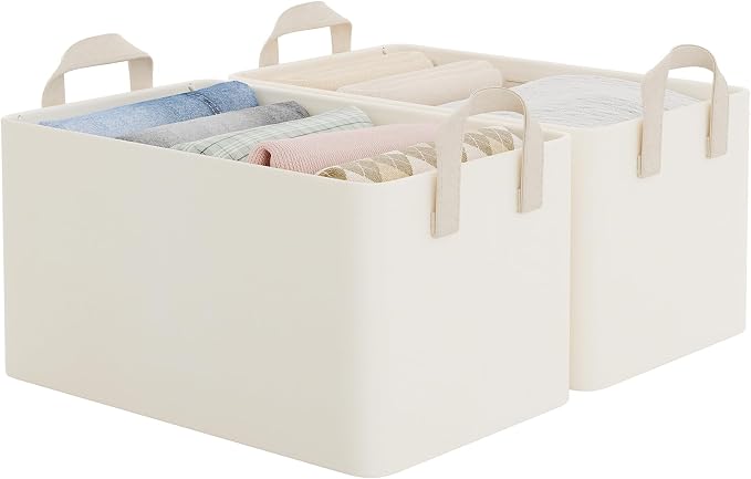 StorageWorks Fabric Storage Bins, Closet Organizer Bins, Wrinkle-Resistant by StorageWorks