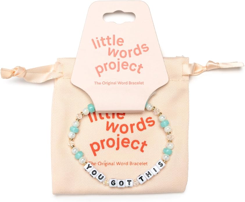 Little Words Project Mother's Day Gifts, The Original Word Bracelet, Made with Colorful Beads and Plated Brass Hardware, Handcrafted Design & Positive Message