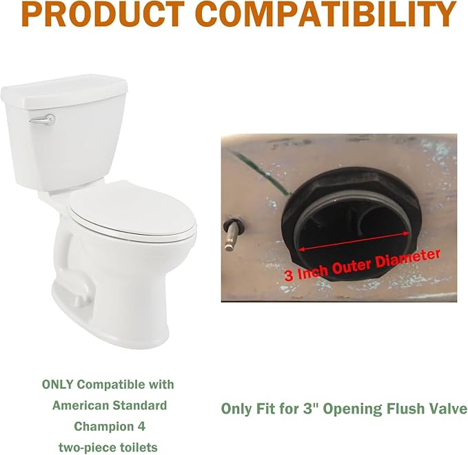 2 Pack 3'' Toilet Tank to Bowl Coupling Kit, Toilet Tank Repair Kit - Image 4