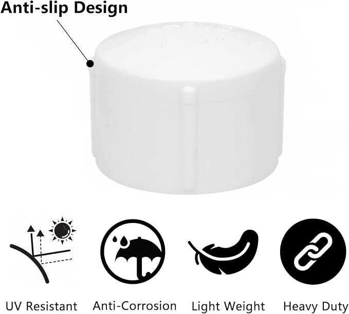 20Pack 1/2 Inch Female PVC Pipe End Cap 1/2 Inch Female Threaded Plug Adapter - Image 4