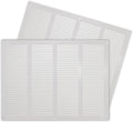 Repa Market 2-Pack Air Vent Cover 16x12 Inch White Galvanized Steel Louvered by RepaMarket